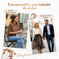 ❄️ Soldes d'hiver - 50 % de réduction 👗Ensemble deux pièces pour femme composé d'un pull et d'une jupe fluide à imprimé léopard