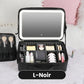 Trousse de maquillage portable avec miroir LED – Maquillage parfait partout