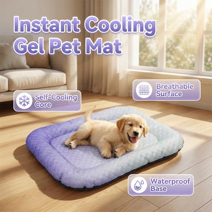 ⏰LAST DAY SALE ONLY￡8.99!!❄Pawchill Pet Cooling Mat for Dogs & Cats 🐾  Naturally Cool Ice-Silk Pad • Breathable, Washable & Soft 🌿  For Floors, Sofas & Car Travel • Multiple Sizes • Gradient Colours ☀️🐶🐱