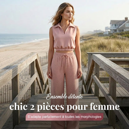 Ensemble détente chic 2 pièces pour femme