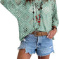 ⏳Time-Limited Special⏰Women's Boho Crochet Tops V Neck Hollow Out Knit Shirts