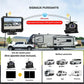 ConewVehicle Caméra de sauvegarde sans fil solaire magnétique avec moniteur HD de 7 po, vue arrière 1080P pour voiture