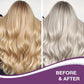 💜Masque capillaire à la kératine violette : fixe la couleur et neutralise les tons cuivrés et jaunes pour les cheveux blonds, gris argentés et méchés.