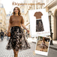 ❄️ Soldes d'hiver - 50 % de réduction 👗Ensemble deux pièces pour femme composé d'un pull et d'une jupe fluide à imprimé léopard