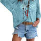 ⏳Time-Limited Special⏰Women's Boho Crochet Tops V Neck Hollow Out Knit Shirts