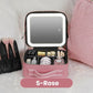Trousse de maquillage portable avec miroir LED – Maquillage parfait partout