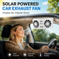 🥳2026 HOT SALE🥳🚗 50% OFF! 🚗Solar Car Exhaust Fan – Dual turbo fans expel hot air fast. Solar‑powered, no wiring. Real‑time temp display. Step into a cool car! 🌬️✨