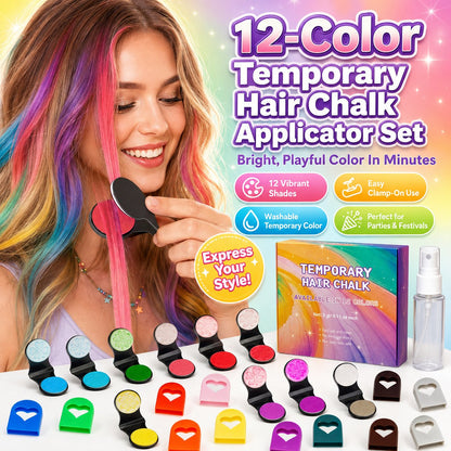 ⏳Time-Limited Special⏰12-Color Temporary Hair Chalk Applicator Set