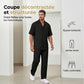 Ensemble Décontracté Homme : Chemise Col Cubain et Pantalon Coupe Ample