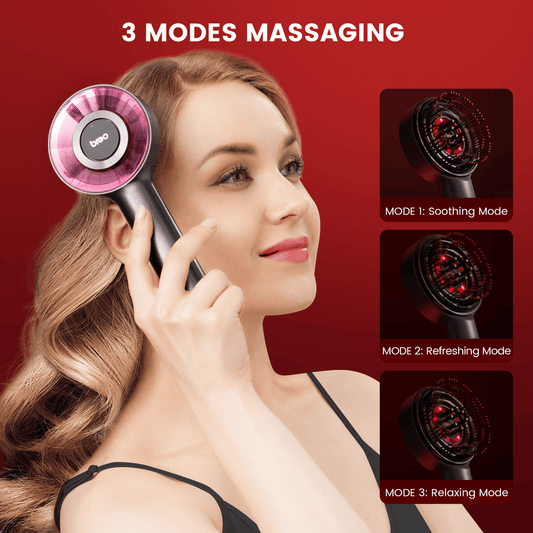 💎 50% DE RÉDUCTION ! 💎 Brosse de Massage du Cuir Chevelu 3-en-1 – Lumière Rouge 630 nm, 72 Picots & Applicateur d’Huile pour Croissance Capillaire Accélérée 🌿💆‍♀️