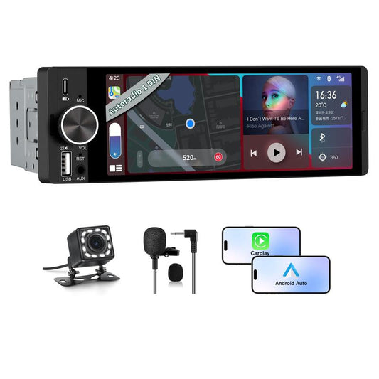 ✨🔥Écran tactile intelligent sans fil 6,36 pouces | Bluetooth | Commande vocale | Écran multimédia HD