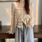 🌷Offre à durée limitée : 50 % de réduction💞Cardigan en dentelle au crochet à boutons