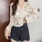 🌷Offre à durée limitée : 50 % de réduction💞Cardigan en dentelle au crochet à boutons