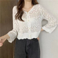 🌷Offre à durée limitée : 50 % de réduction💞Cardigan en dentelle au crochet à boutons