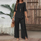 👚 50% DE RÉDUCTION! 🌸 Ensemble Deux Pièces pour Femme – Top avec Ourlet Asymétrique & Pantalon à Jambes Larges, Look Moderne & Confortable 💃