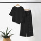 👚 50% DE RÉDUCTION! 🌸 Ensemble Deux Pièces pour Femme – Top avec Ourlet Asymétrique & Pantalon à Jambes Larges, Look Moderne & Confortable 💃
