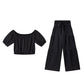 💎 50% SUR L'ENSEMBLE ÉPAULES NUES & PANTALON LARGE ! 💎 Taille Haute, Manches Bouffantes & Style Élégant ✨