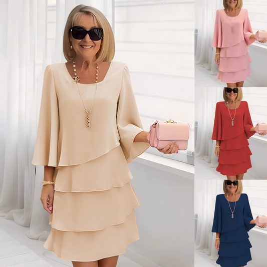 💎 -50% SUR LA ROBE MOUSSELINE « GÂTEAU » ! 💎 Effet Amincissant, Volants Cascades & Élégance Légère