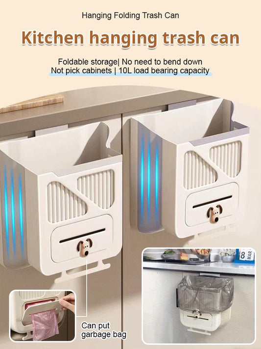 ⏳LAST DAY SALE ONLY ￡7.99!!💞10K+ SOLD🎁Folding Hanging Trash Can 🗑️No-bend foldable design, strong base & scraper clasp. Eco-friendly kitchen essential – stock up & save! 🍃✅
