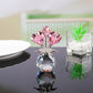 💎 50% DE RÉDUCTION ! 💎 Figurine Éternelle en Cristal – Rose dans un Vase, Symbole d’Amour Inaltérable & Décoration de Luxe 🌹✨