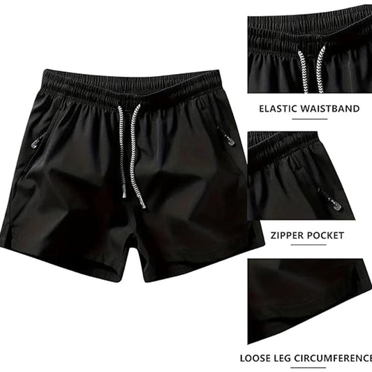 🩳 50% DE RÉDUCTION ! 💎 Short de Sport à Séchage Rapide pour Homme – Poches Zippées, Ceinture Réglable & Tissu Cool-Touch 🏃‍♂️