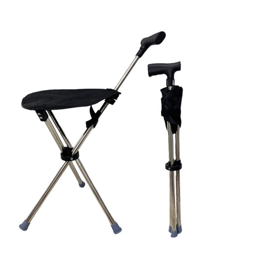 Canne pliable 2-en-1 avec siège