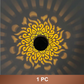 🏆 2 achetés, 1 offert 🎁 Lampe murale solaire Mandala pour extérieur, projecteur de lumière pour clôture de jardin, décoration d'ambiance pour terrasse