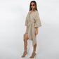 Robe portefeuille à col en V pour femmes
