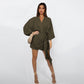 Robe portefeuille à col en V pour femmes