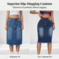 👗 50% DE RÉDUCTION! ✨ Jupe en Jean Taille Haute – Ourlet Effiloché, Coupe A-Line & Denim Stretch, Un Indispensable Vintage Pour Un Style Tendance 🌸