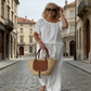 Ensemble 2 pièces femme : haut et pantalon à cordon