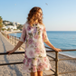 ✨🔥Robe à volants étagés à manches courtes et imprimé floral pour femme🌸