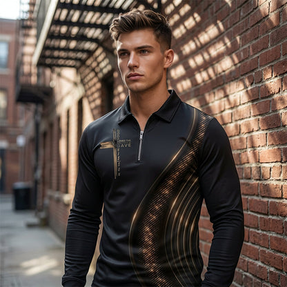 💎 -50% SUR LE POLO RÉTRO À QUART DE ZIP ! 💎 Polyester Respirant & Design Graphique Unique ✨