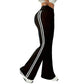 📢📢50 % de réduction !! ⏰Pantalon évasé à taille haute et bandes latérales