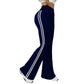 📢📢50 % de réduction !! ⏰Pantalon évasé à taille haute et bandes latérales