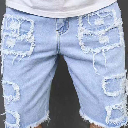 🔥Offre spéciale 2026 - 50 % DE RÉDUCTION 🔥 Short en jean déchiré pour homme avec détails effilochés