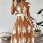 🎑50 % de réduction ✨Robe longue fluide à col en V et imprimé baroque pour femme