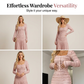 👗 50% DE RÉDUCTION ! Robe Longue Femme Col Carré – Tissu Texturé, Corsage Élastique & Silhouette Flatteuse 🌸
