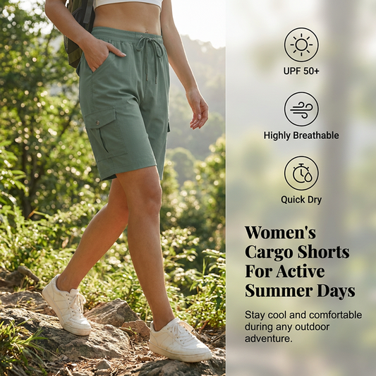 ✨🔥Short cargo à séchage rapide avec poches pour femme