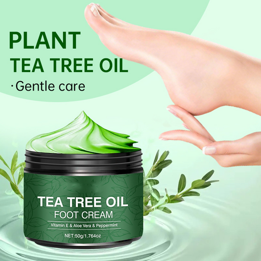 Crème hydratante apaisante pour les pieds à l'aloe vera et à l'arbre à thé