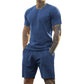 👕 50% DE RÉDUCTION 🩳 Ensemble 2 pièces pour homme : T-shirt & short de sport – Tissu respirant, léger & évacuant l’humidité – parfait pour la course, la salle ou les journées chaudes 💪