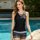 🏊‍♀️ Bedruckter zweiteiliger Tankini-Badeanzug für Damen