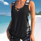 🏊‍♀️ Bedruckter zweiteiliger Tankini-Badeanzug für Damen