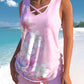 🏊‍♀️ Bedruckter zweiteiliger Tankini-Badeanzug für Damen