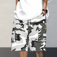 🩳🍂✨ PROMO -50% ! Shorts Cargo Camouflage – 6 Poches Pratiques, Cordon de Taille & Coupe Détendue (4 Couleurs, XS-3XL)