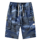 🩳🍂✨ PROMO -50% ! Shorts Cargo Camouflage – 6 Poches Pratiques, Cordon de Taille & Coupe Détendue (4 Couleurs, XS-3XL)