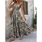 👗 50% DE RÉDUCTION 🌸 Robe longue à col en V et imprimé floral, avec smocks, pour femme – Fluide, romantique & parfaite pour l’été ou les vacances au soleil ☀️