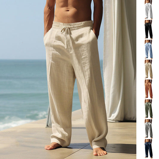 ✨🔥Pantalon décontracté homme à cordon de serrage avec poches