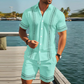 ✨🔥Ensemble haut et short pour homme avec imprimé floral et manches courtes