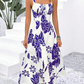 🌺 PROMO LIMITÉE 52% DE RÉDUCTION ! 👗 Robe Imprimée à Bretelles Fines – Dos Froncé, Coupe Trapèze, Légère 🦋